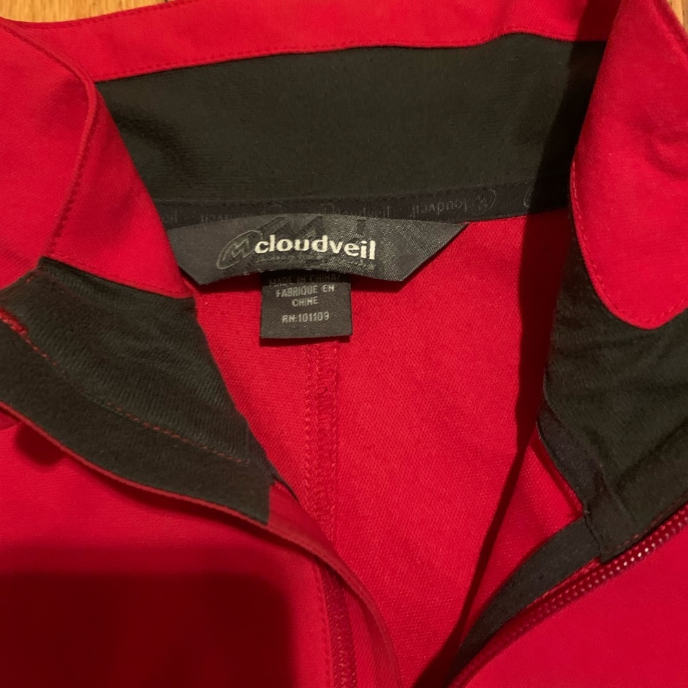 Cloudveil Windbreaker Jacket Red Medium Mens - image 3